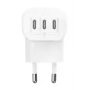 BELKIN Sieninis įkroviklis - Boostcharge - USB-C 3 prievadų įkroviklis - Su PPS 67 W - Baltas