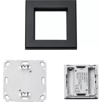 Šviesos jungiklis Homematic IP 159881A0 — antracitas, mygtukinis valdymas, baterija (AAA), IP20, 86×86×19 mm