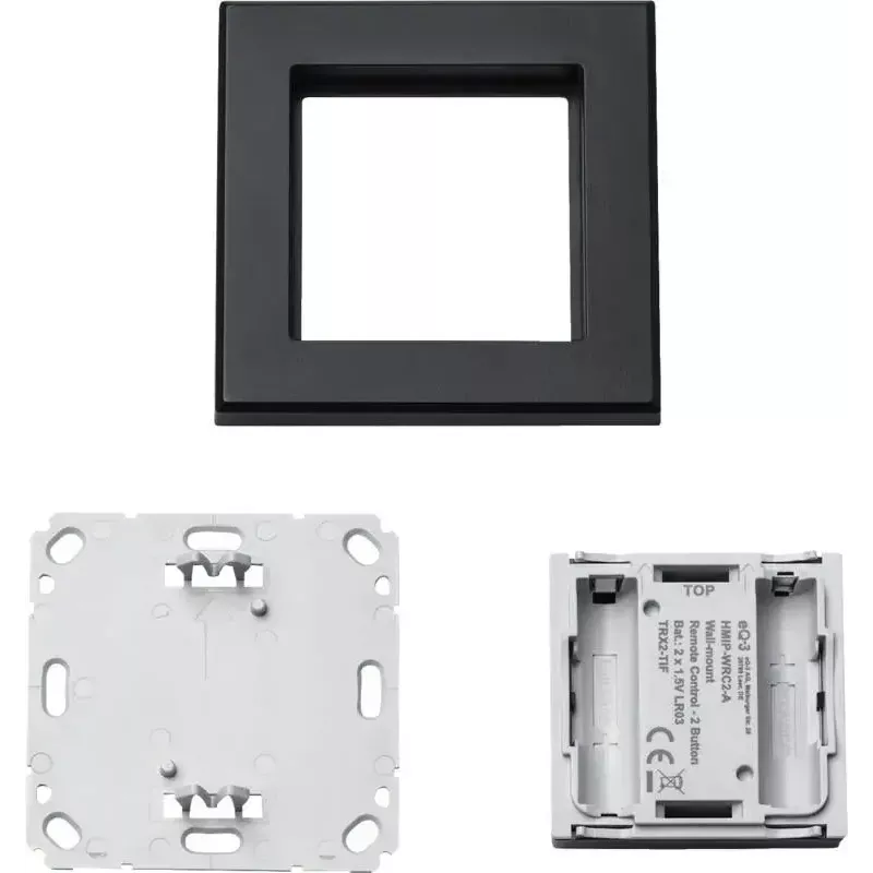 Šviesos jungiklis Homematic IP 159881A0 — antracitas, mygtukinis valdymas, baterija (AAA), IP20, 86×86×19 mm