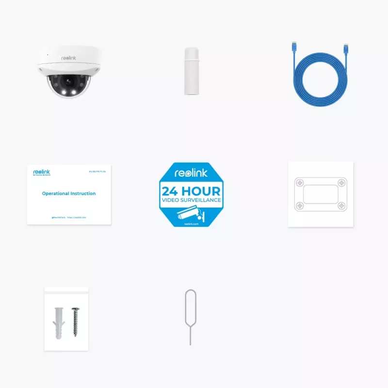 IP apsaugos kamera Reolink P437 4K kupolas, 8 MP 3840x2160, 5x optinis priartinimas, PoE (IEEE 802.3af), IK10, IP67, MicroSD palaikymas iki 256 GB
