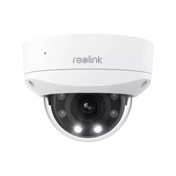 IP apsaugos kamera Reolink P437 4K kupolas, 8 MP 3840x2160, 5x optinis priartinimas, PoE (IEEE 802.3af), IK10, IP67, MicroSD palaikymas iki 256 GB
