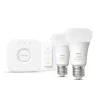 Philips Hue White Ambience Starter Kit: 2 E27 išmaniosios lemputės (1100) + pritemdymo jungiklis