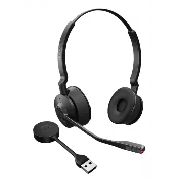 Jabra Engage 55 SE - USB-A UC Stereo, EMEA/APAC, belaidis, 40 - 16000 Hz, Biuras/Skambučių centras, 83 g, Ausinės, Juoda