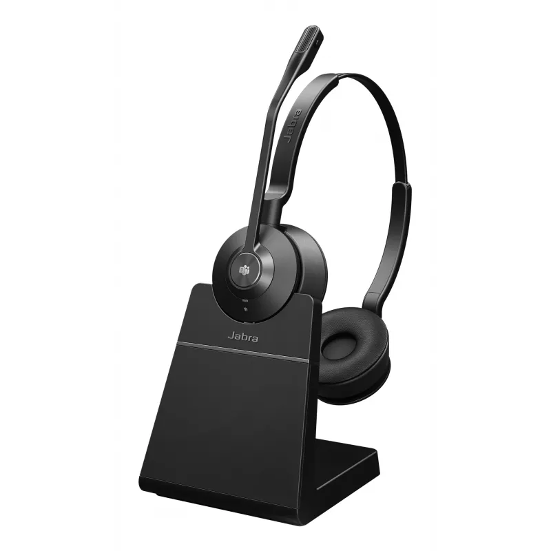 Jabra Engage 55 SE - USB-A MS Stereo (su stovu), EMEA/APAC, Belaidis, 40 - 16000 Hz, Biuras/Skambučių centras, 83 g, Ausinės, Juoda