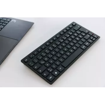 CHERRY KW 9200 MINI klaviatūra universali USB + RF belaidė + Bluetooth QWERTZ vokiečių juoda