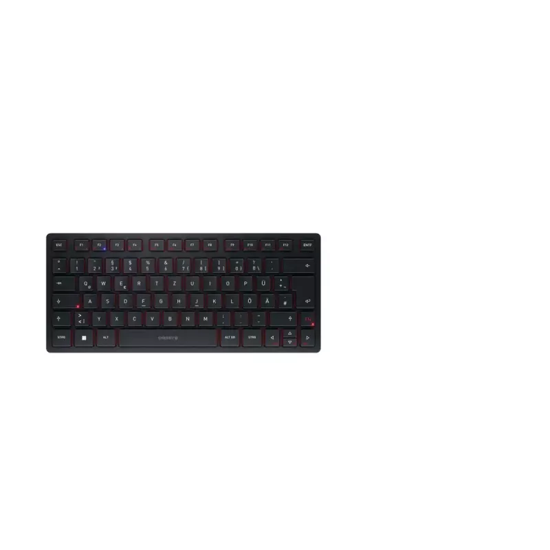 CHERRY KW 9200 MINI klaviatūra universali USB + RF belaidė + Bluetooth QWERTZ vokiečių juoda
