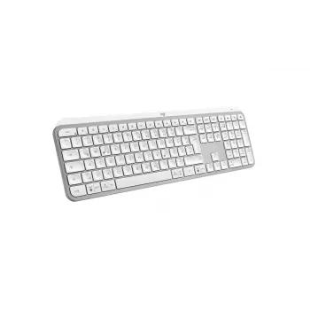 Klaviatūra Logitech MX Keys S universali belaidė RF + Bluetooth QWERTZ vokiška aliuminio balta