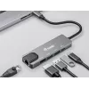 Equip USB-C 5-in-1 daugiafunkcis adapteris, HDMI, Gigabit LAN, USB 3.2 Gen1, 100W USB PD