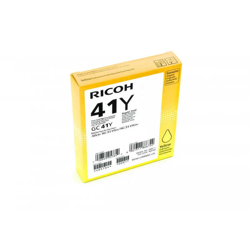 Ricoh 405764 rašalo kasetė 1 vnt. Originali standartinės talpos geltona