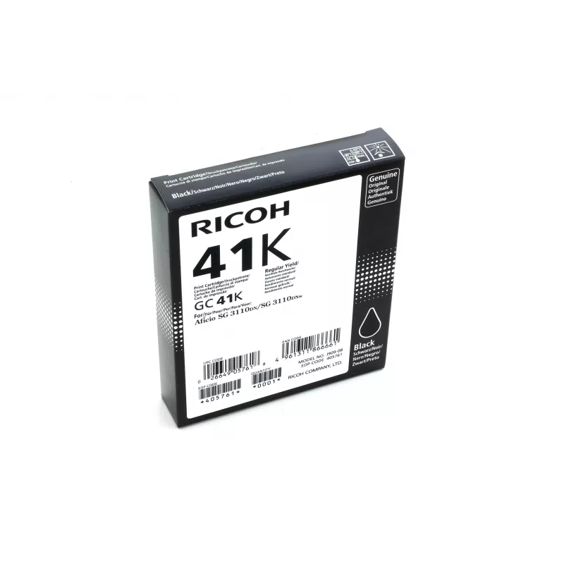 Ricoh 405761 rašalo kasetė 1 vnt. Originali standartinės išeigos nuotraukų juoda