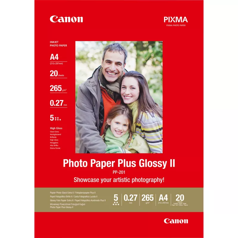 Canon PP-201 Glossy II blizgus fotopopierius A4 - 20 lapų