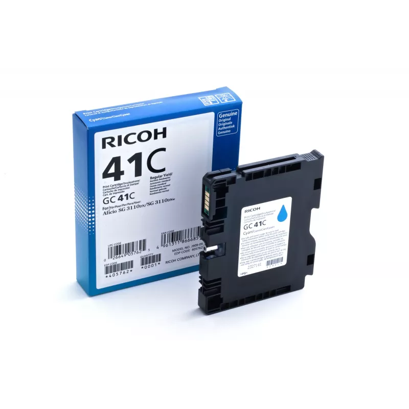 Ricoh 405762 rašalo kasetė 1 vnt. Originali standartinio našumo žydra