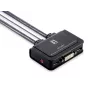 LevelOne 2 prievadų USB DVI-D Single Link kabelinis KVM komutatorius su garso palaikymu