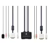 LevelOne 2 prievadų USB DVI-D Single Link kabelinis KVM komutatorius su garso palaikymu