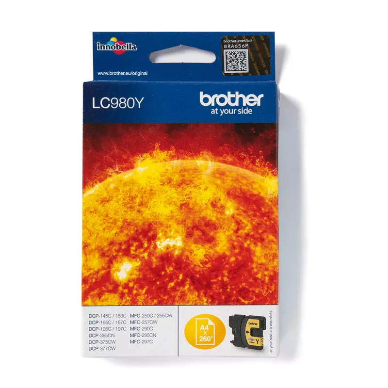 Brother LC980Y rašalo kasetė 1 vnt. Originali geltona