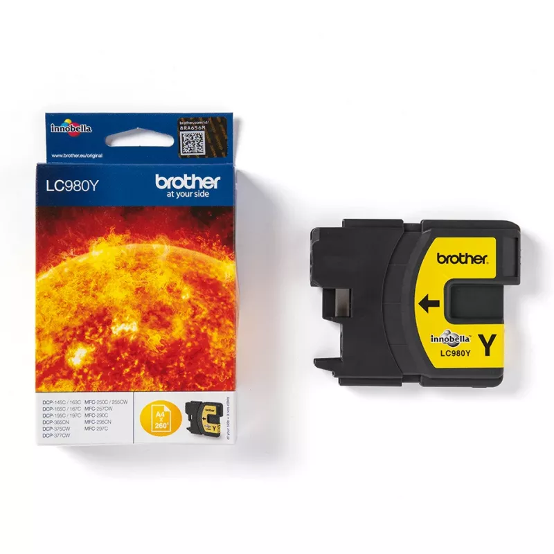 Brother LC980Y rašalo kasetė 1 vnt. Originali geltona
