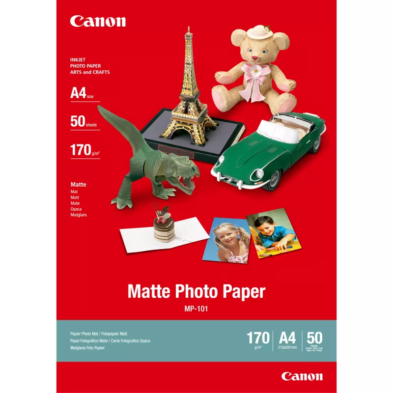 Canon MP-101 Matinis foto popierius A4 - 50 lapų, 170 g/m², A4 (210 x 297 mm), 50 lapų