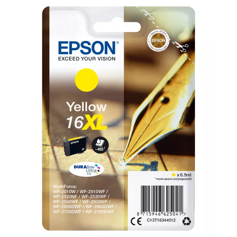 Epson Pen and crossword Singlepack Geltona 16XL DURABrite Ultra rašalas