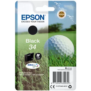 Epson Golf ball vienguba pakuotė juoda 34 DURABrite Ultra rašalas