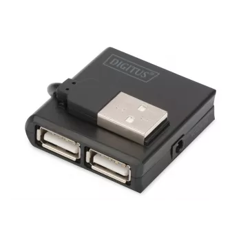 DIGITUS USB 2.0 didelės spartos 4 prievadų šakotuvas (da-70217)