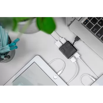 DIGITUS USB 2.0 didelės spartos 4 prievadų šakotuvas (da-70217)