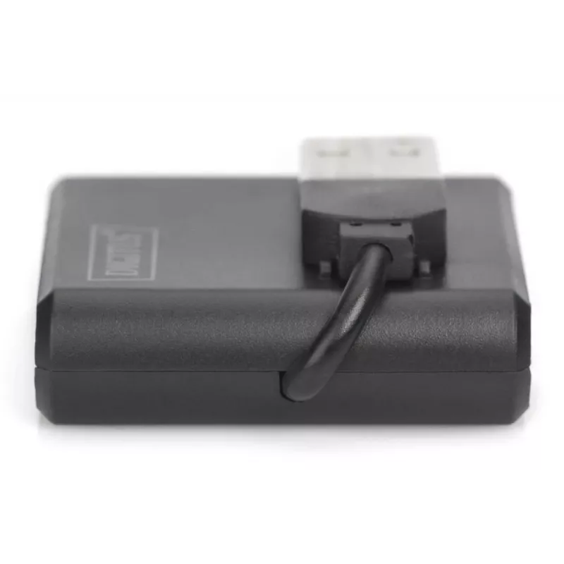 DIGITUS USB 2.0 didelės spartos 4 prievadų šakotuvas (da-70217)