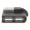 DIGITUS USB 2.0 didelės spartos 4 prievadų šakotuvas (da-70217)