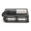 DIGITUS USB 2.0 didelės spartos 4 prievadų šakotuvas (da-70217)