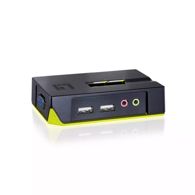 LevelOne 2 prievadų USB VGA KVM jungiklis su garso palaikymu