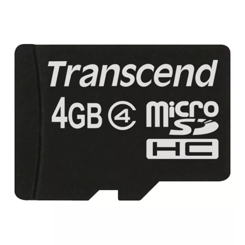 MicroSDHC kortelė Transcend 4GB sąsaja MicroSDHC modelis TS4GUSDC4