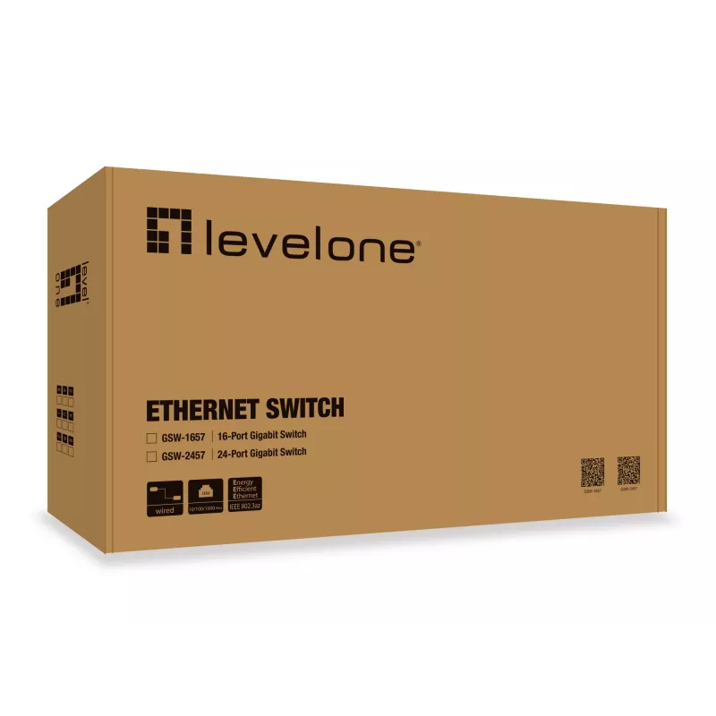 Nevaldomas komutatorius LevelOne GSW-2457 24 prievadų Gigabit
