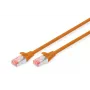 DIGITUS komutacinis kabelis - CAT6 - S/FTP - neužsikabinantis - Cu - 50cm - oranžinis