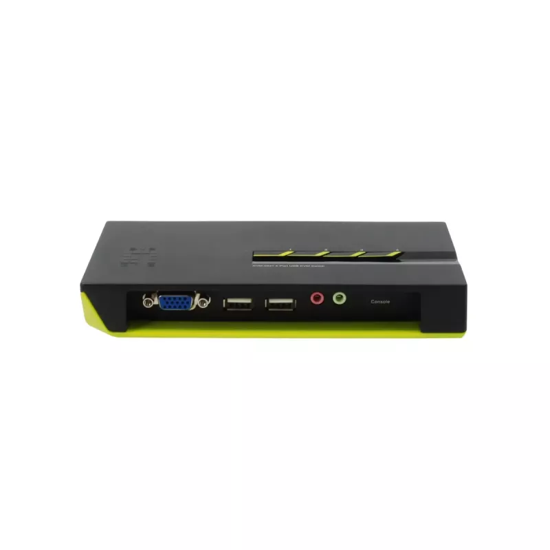 LevelOne 4 prievadų USB VGA KVM jungiklis, garso palaikymas