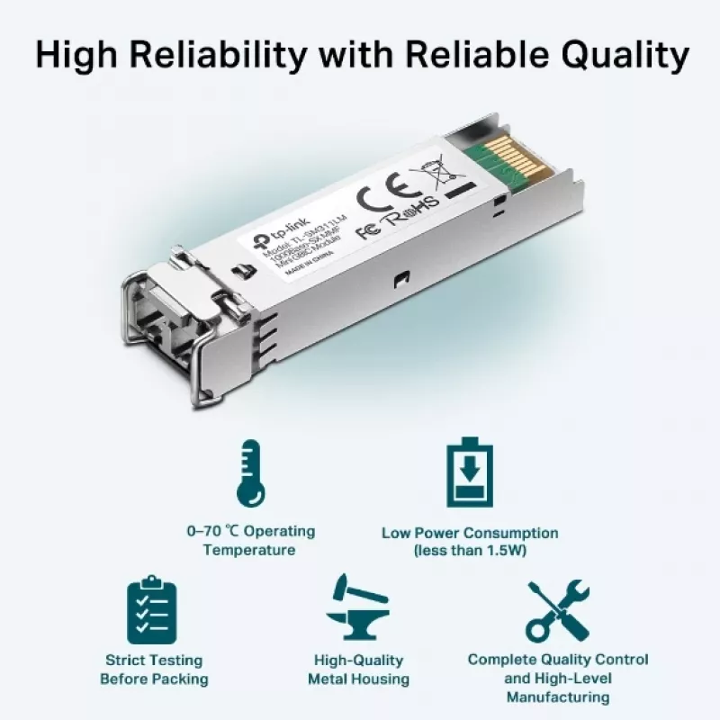 TP-Link SFP 1000BASE-SX LC MiniGBIC Mm, šviesolaidinis, 1250 Mbit/s, mini-GBIC/SFP, LC (UPC), 50/125,62,5/125 µm, 550 m