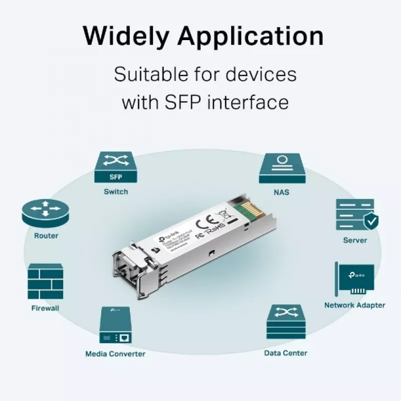 TP-Link SFP 1000BASE-SX LC MiniGBIC Mm, šviesolaidinis, 1250 Mbit/s, mini-GBIC/SFP, LC (UPC), 50/125,62,5/125 µm, 550 m