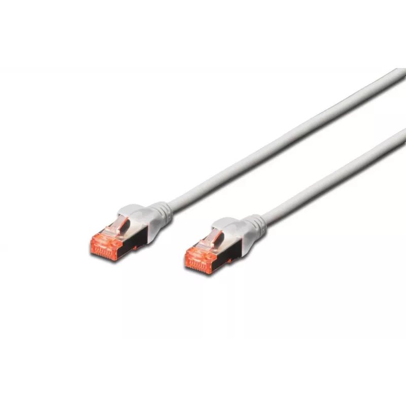 DIGITUS komutacinis kabelis - CAT6 - S/FTP - be užkliuvimų - Cu - 5 m - pilkas