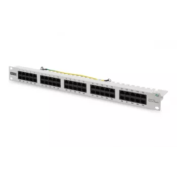 DIGITUS CAT 3 ISDN pataisų skydas, neekranuotas 50 prievadų RJ45, 8P4C, LSA, 1U, montuojamas stove, spalva pilka RAL 7035