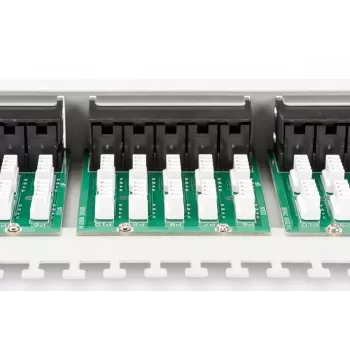 DIGITUS CAT 3 ISDN pataisų skydas, neekranuotas 50 prievadų RJ45, 8P4C, LSA, 1U, montuojamas stove, spalva pilka RAL 7035