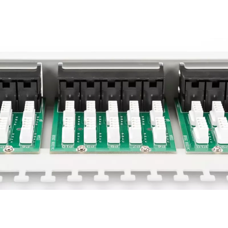 DIGITUS CAT 3 ISDN pataisų skydas, neekranuotas 50 prievadų RJ45, 8P4C, LSA, 1U, montuojamas stove, spalva pilka RAL 7035