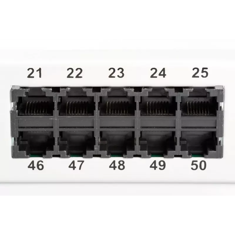 DIGITUS CAT 3 ISDN pataisų skydas, neekranuotas 50 prievadų RJ45, 8P4C, LSA, 1U, montuojamas stove, spalva pilka RAL 7035