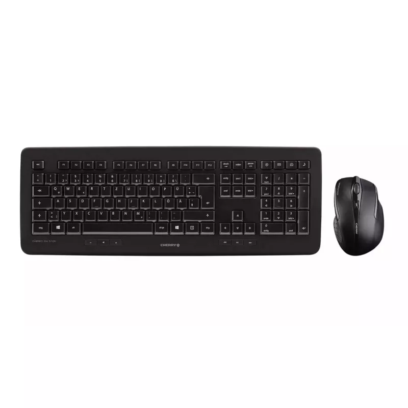 CHERRY DW 5100 klaviatūra Pelė komplekte Universali RF belaidė QWERTZ vokiška Juoda
