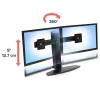 Dvigubas monitoriaus kėlimo stovas Ergotron Neo Flex 62,2 cm juodas