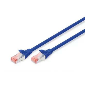 DIGITUS komutacinis kabelis - CAT6 - S/FTP - Snagless - Cu - 50cm - mėlynas