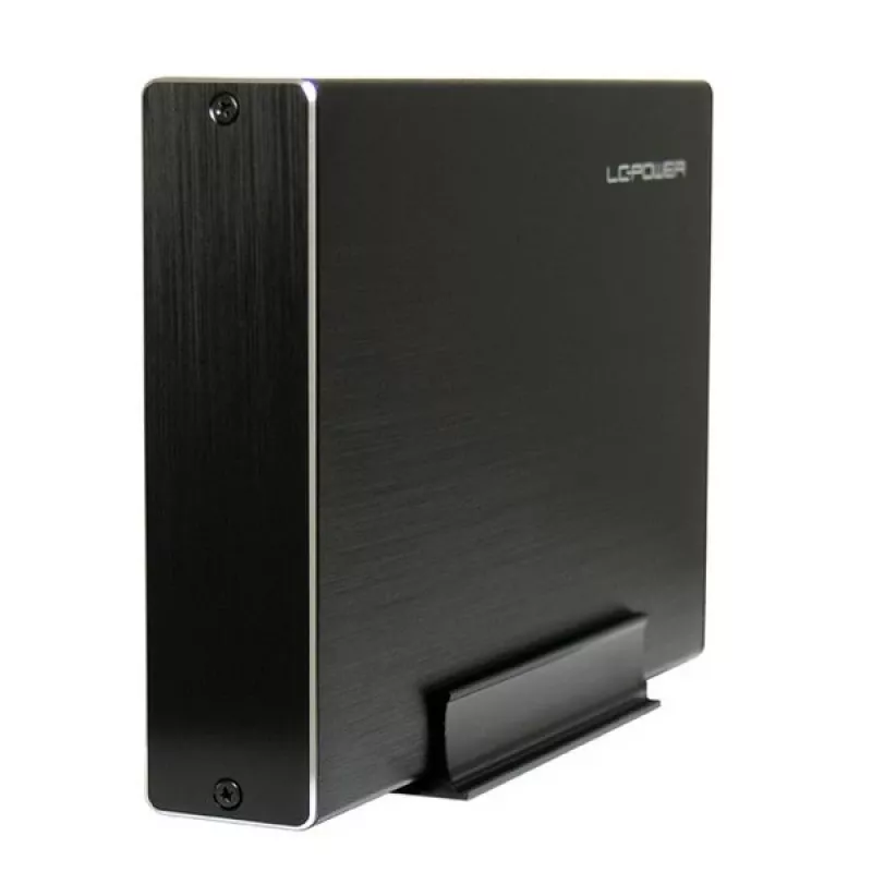 LC-POWER Išorinis 3,5 inch standžiojo disko korpusas, USB-C, aliuminis, juodas LC-35U3-Becrux-C1