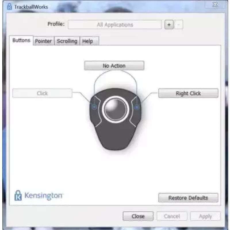 Kensington Orbit laidinis USB rutulinis pelė