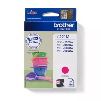 Cartridge Brother LC-221M Red Ink 260 puslapių DCPJ562DW MFCJ480DW