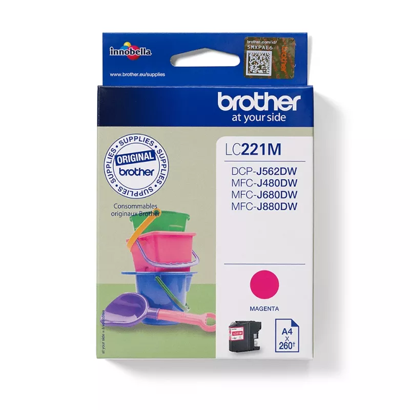 Cartridge Brother LC-221M Red Ink 260 puslapių DCPJ562DW MFCJ480DW