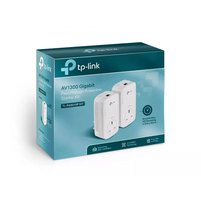 TP-Link TL-PA8010P KIT PowerLine tinklo adapteris 1300 Mbit/s Ethernet LAN Baltas 2 vnt.