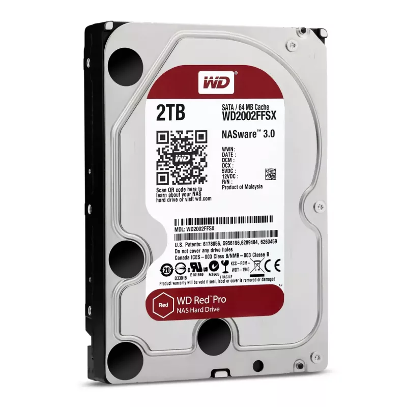 WESTERN DIGITAL standusis diskas - Wd Red Pro WD2002FFSX - 2TB - SATA 6Gb/s - 3.5in - 7200rpm - 64MB buferis