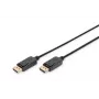 DIGITUS DisplayPort jungiamasis kabelis, DP M/M, 15m su užraktu, Full HD 1080p juodas